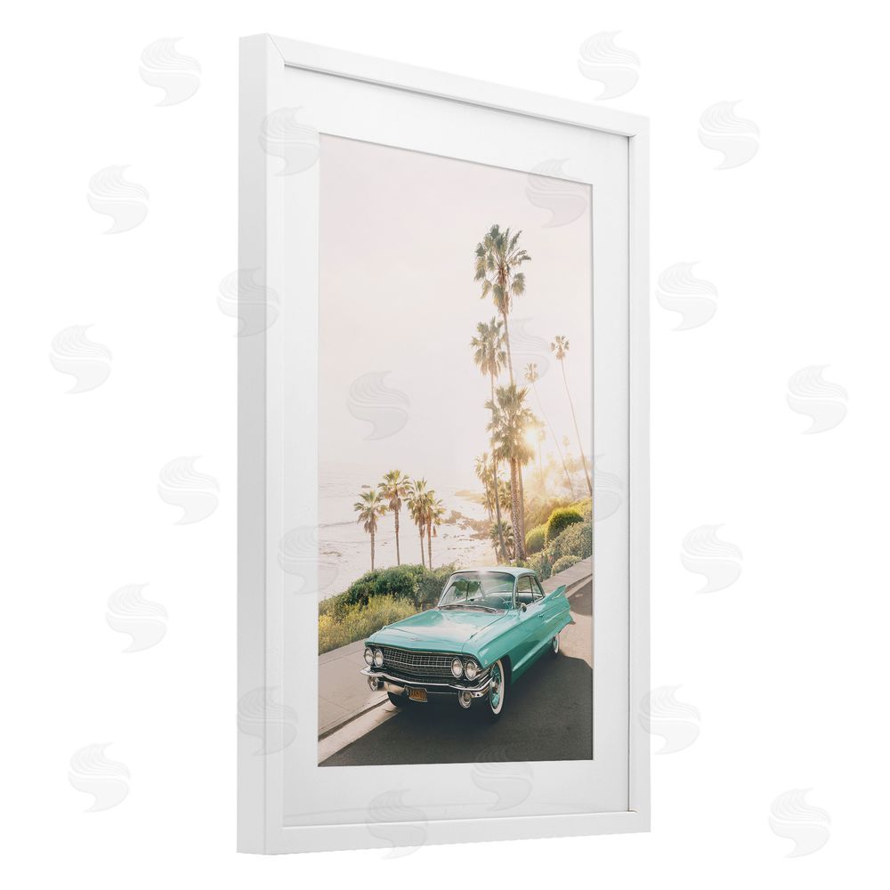 Sisi and Seb Sunlit Malibu Classic White Framed Print Under Glass Art