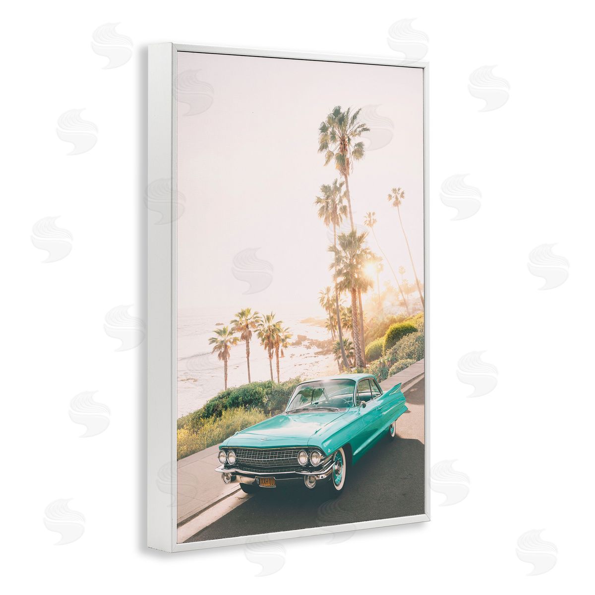 Sisi and Seb Sunlit Malibu Classic White Frame Giclee Art Print