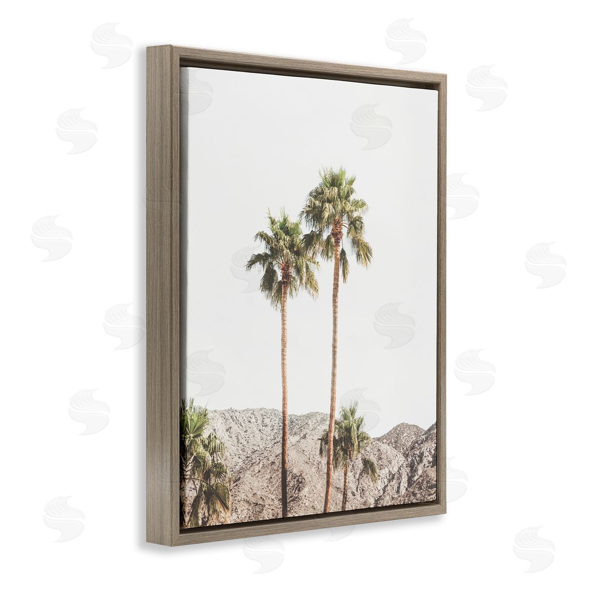 Sisi and Seb Palm Springs Looming Trees Brown Floating Frame Canvas Art Print