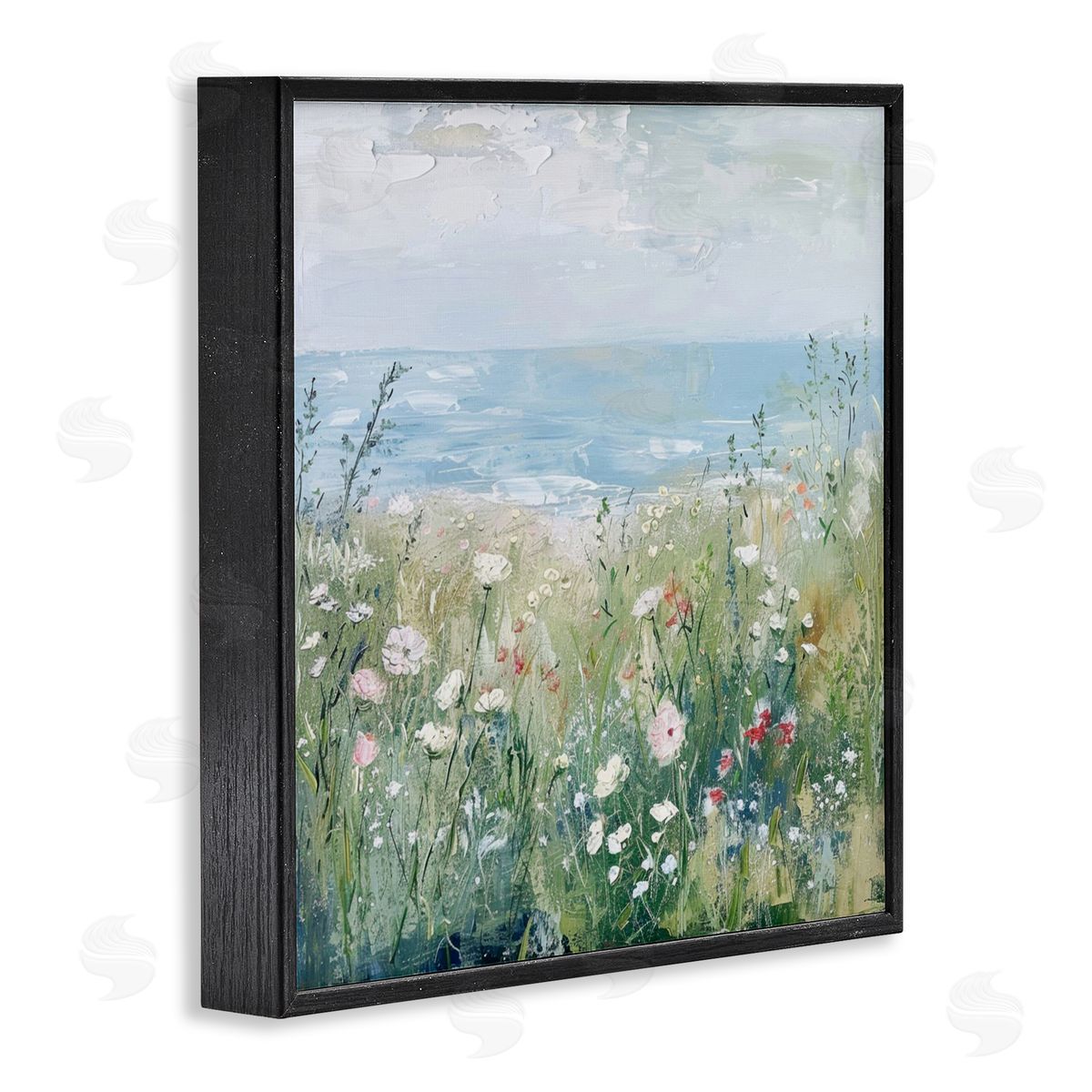 Creative Studio Wildflowers By The Sea Black Framed Giclee Art Print