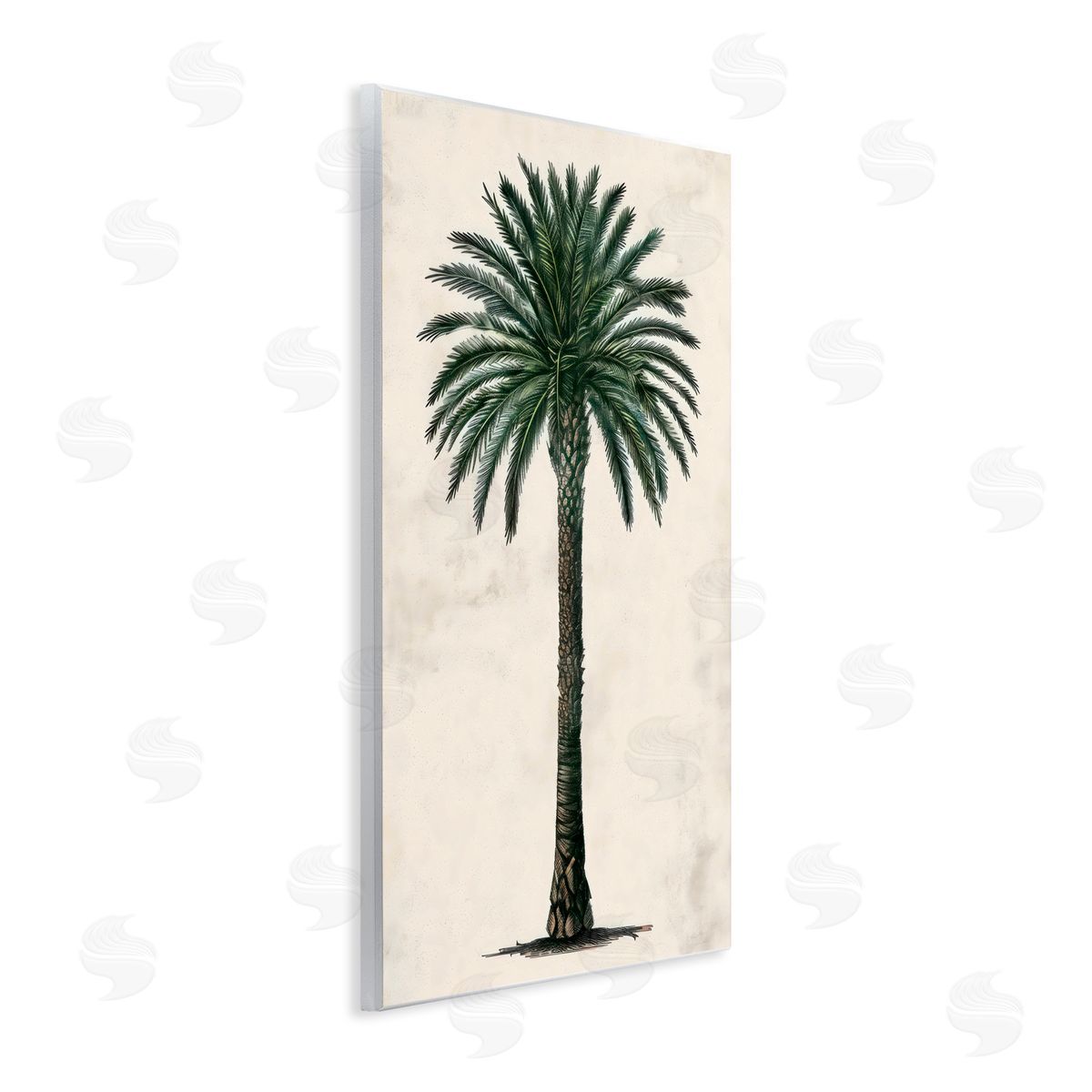 LSR Design Studio Botanical Rounded Palm Tree Wall Plaque Art Print