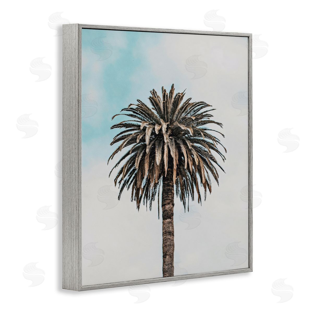 LSR Design Studio Centric Elegant Palm Gray Framed Giclee Art Print