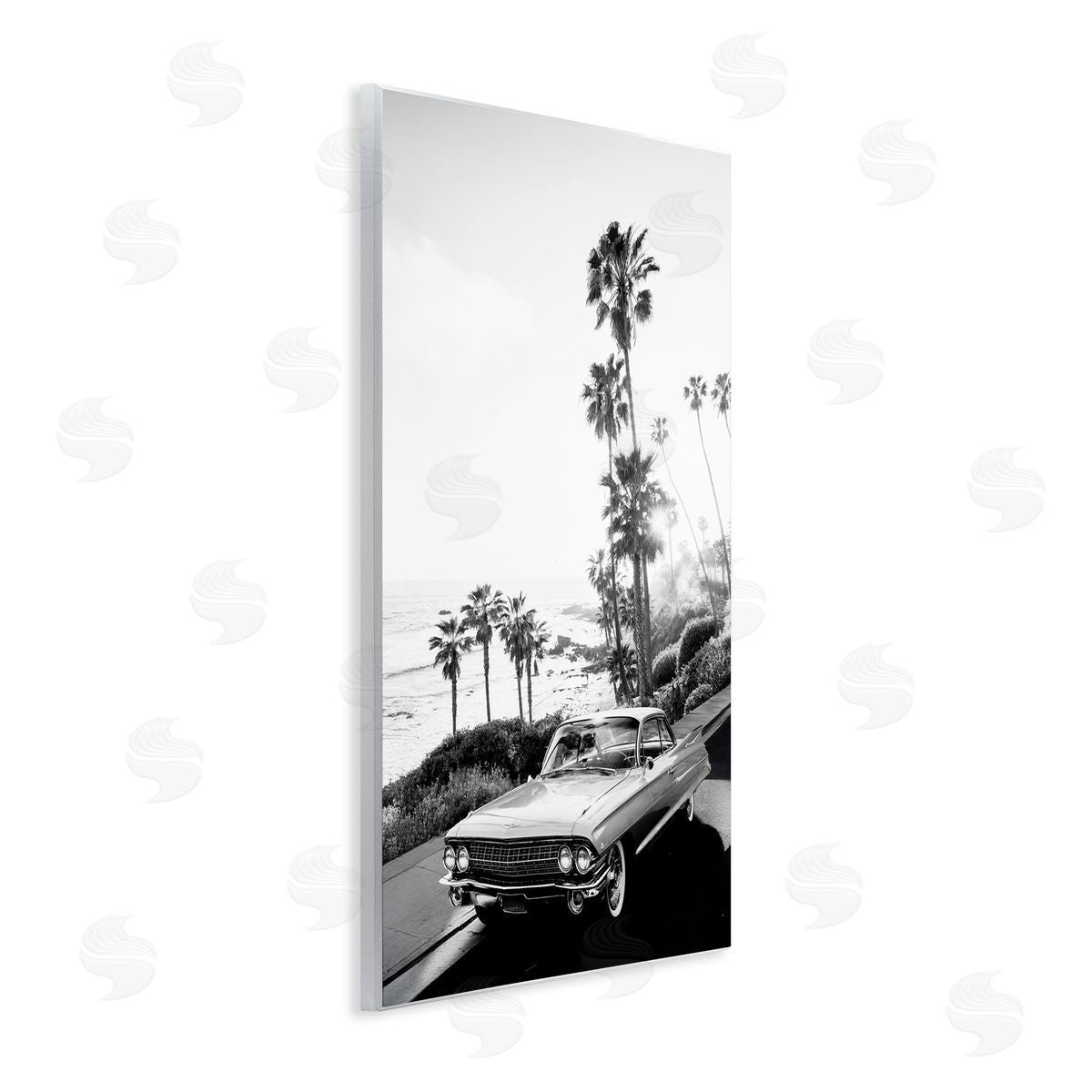 Sisi and Seb Malibu Classic Black & White Wall Plaque Art Print