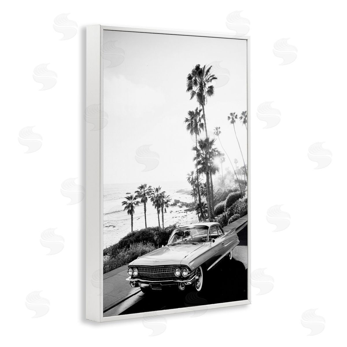 Sisi and Seb Malibu Classic Black & White White Frame Giclee Art Print