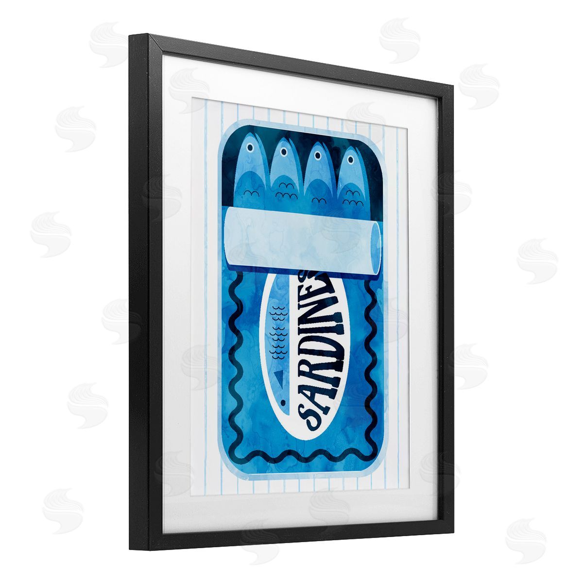 Lil' Rue Blue Canned Sardines Canvas Wall Art Print