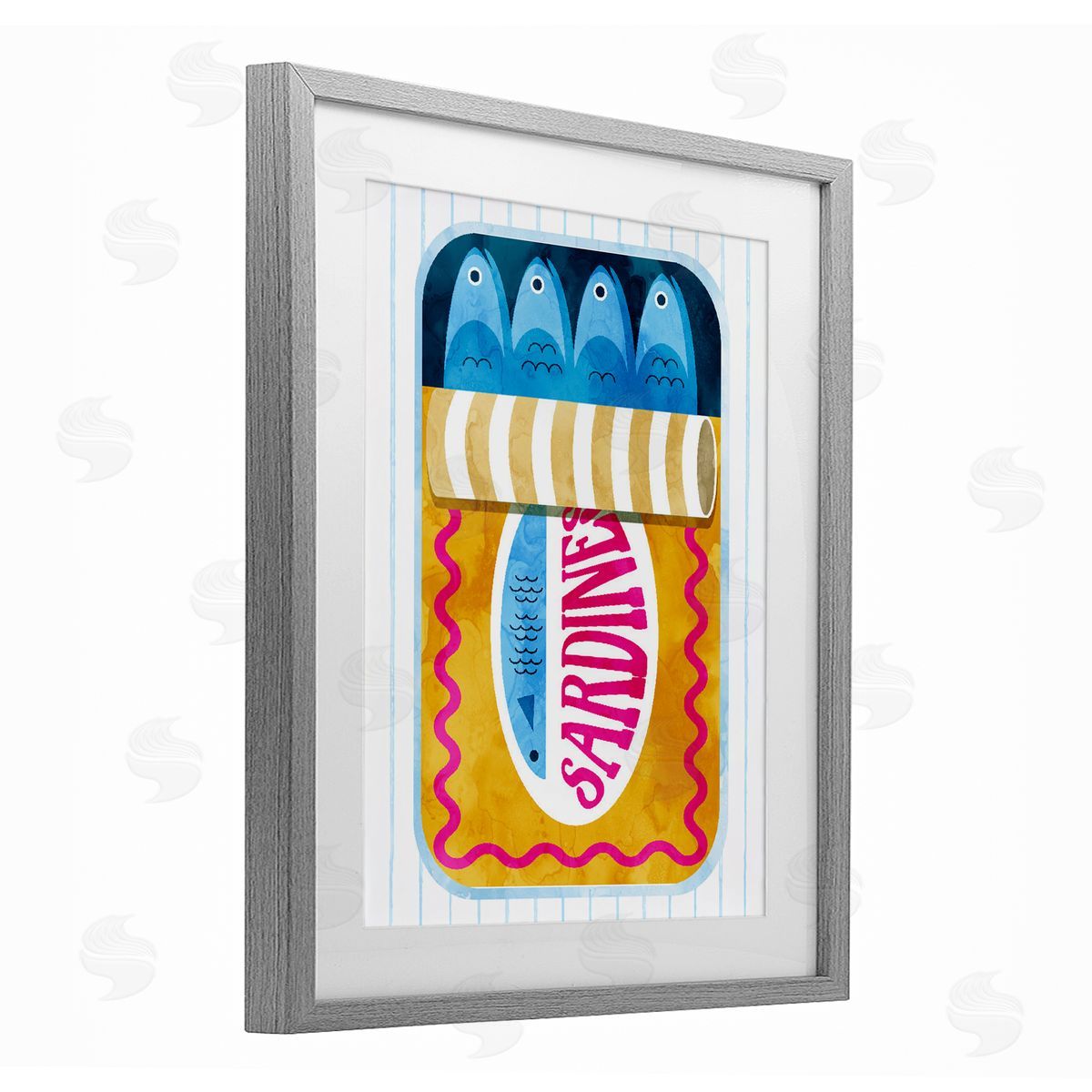 Lil' Rue Bold Canned Sardines Canvas Wall Art Print