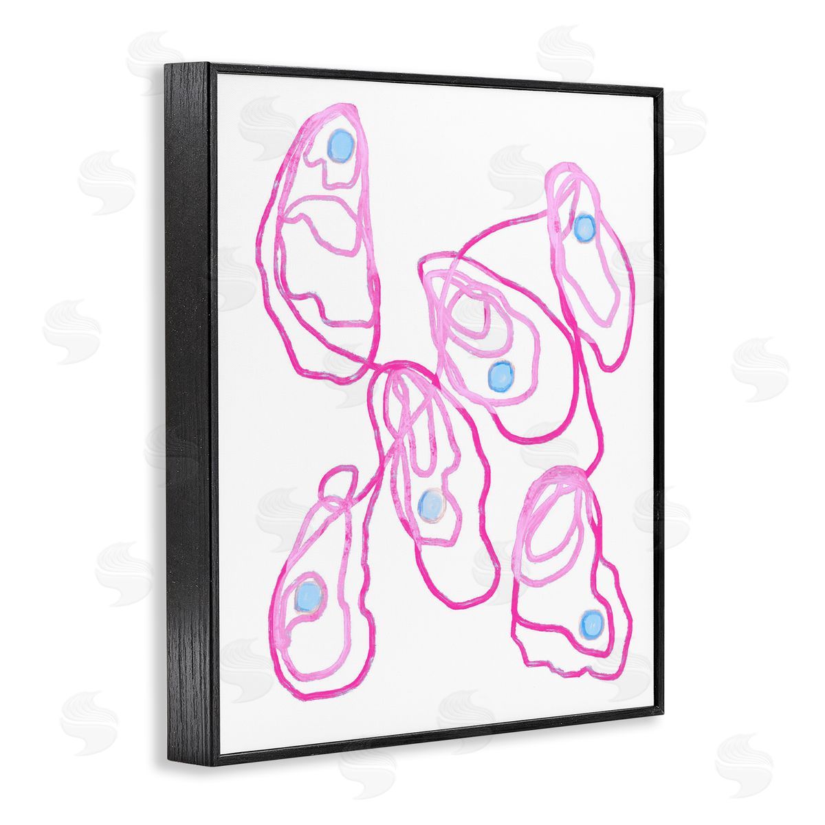 Lil' Rue Minimalist Pink Oysters Canvas Wall Art Print