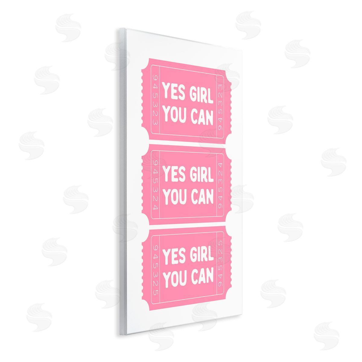 Lettered and Lined Yes Girl You Can Tickets Wall Plaque Art Print