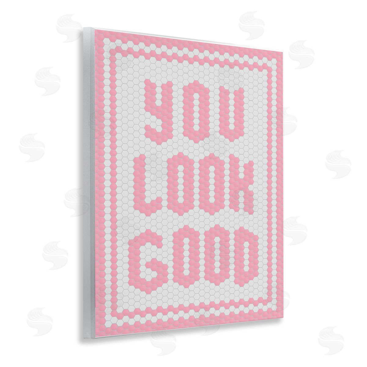 Lettered and Lined You Look Good Pink Pastel Wall Plaque Art Print