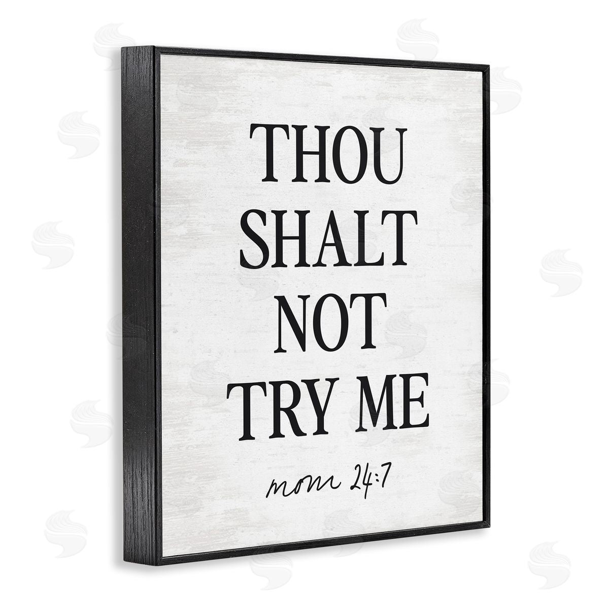 Lettered and Lined Funny Mom Biblical Verse Black Framed Giclee Art Print