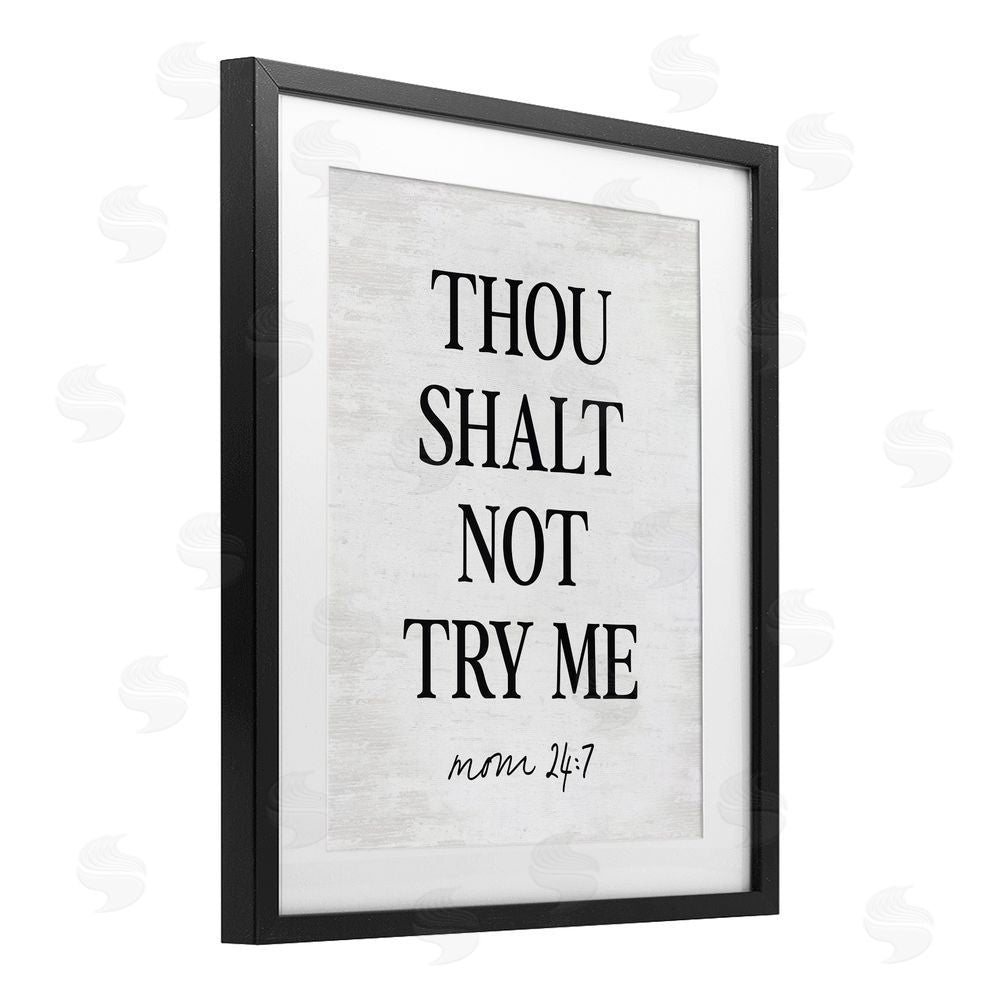 Lettered and Lined Funny Mom Biblical Verse Black Framed Print Under Glass Art