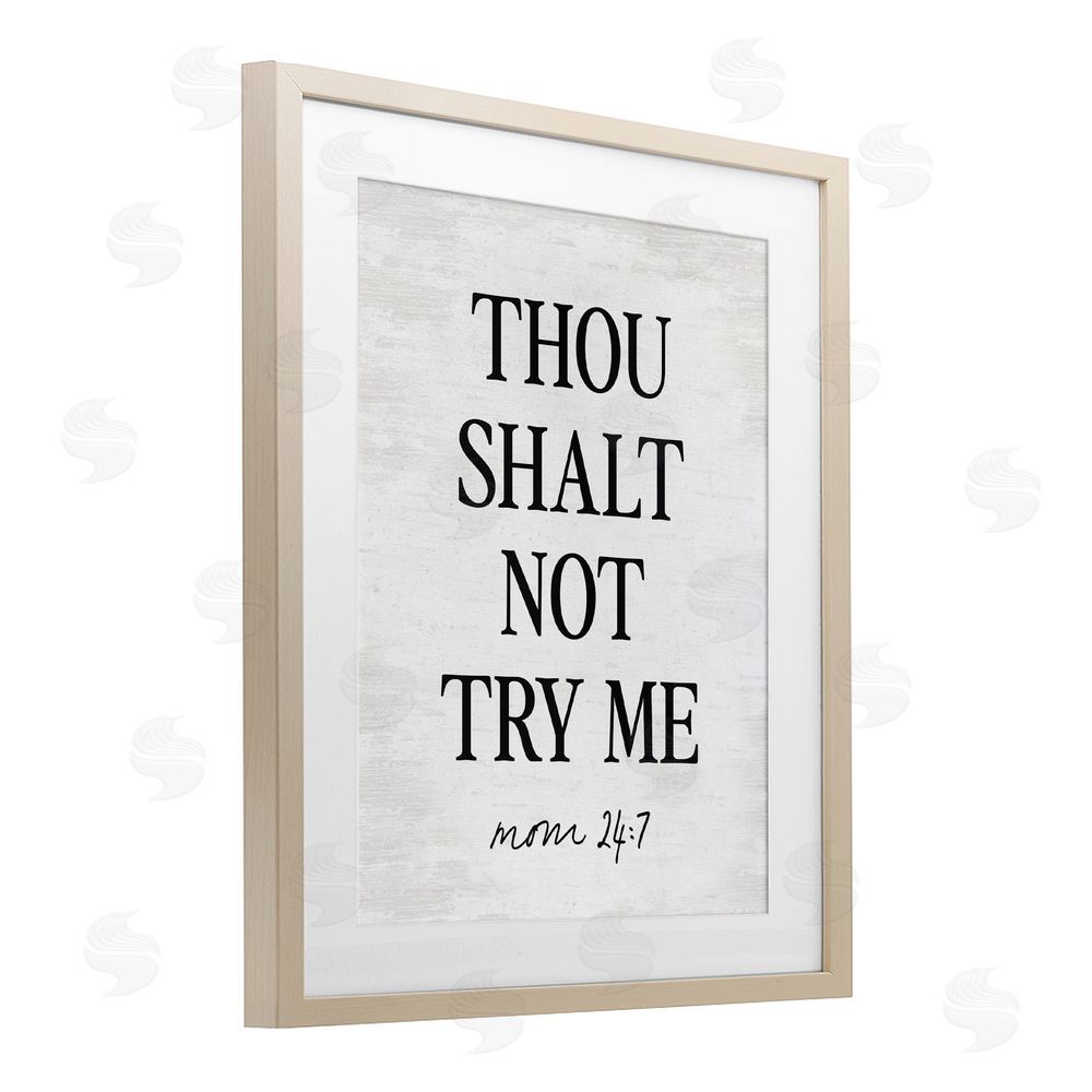 Lettered and Lined Funny Mom Biblical Verse Birch Framed Print Under Glass Art