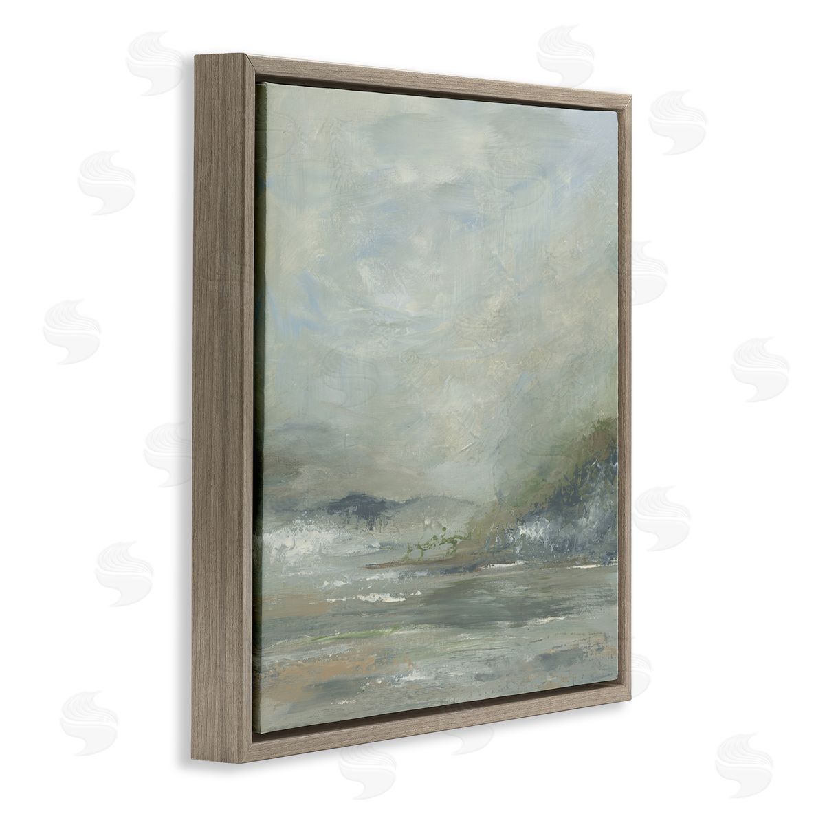 Kristen Dalpiaz Soft Earth Hidden Horizon Brown Floating Frame Canvas Art Print