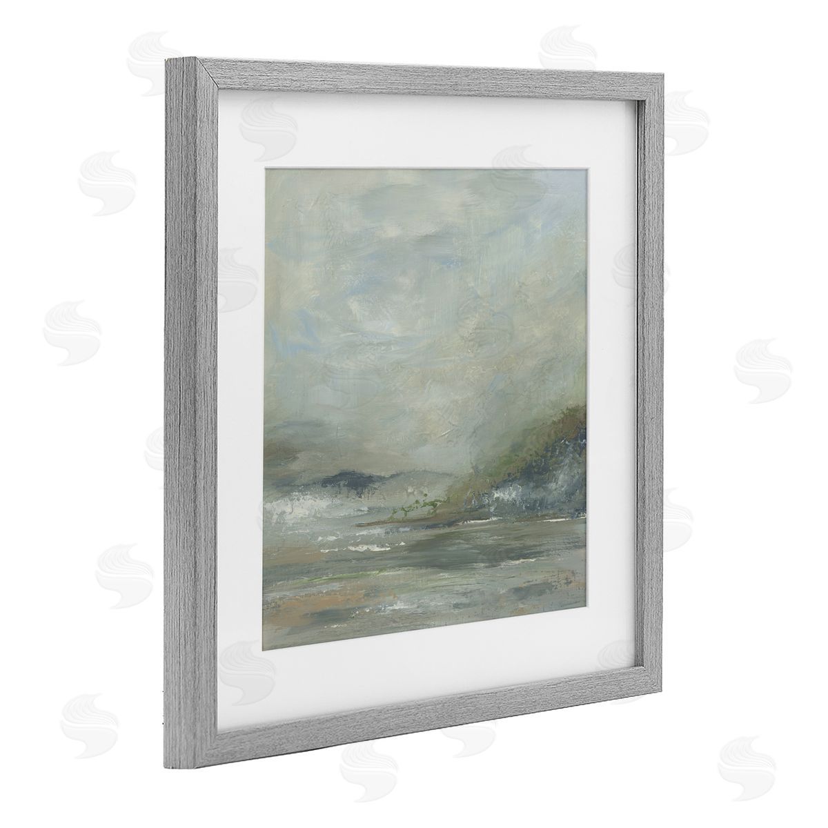 Kristen Dalpiaz Soft Earth Hidden Horizon Gray Framed Print Under Glass Art