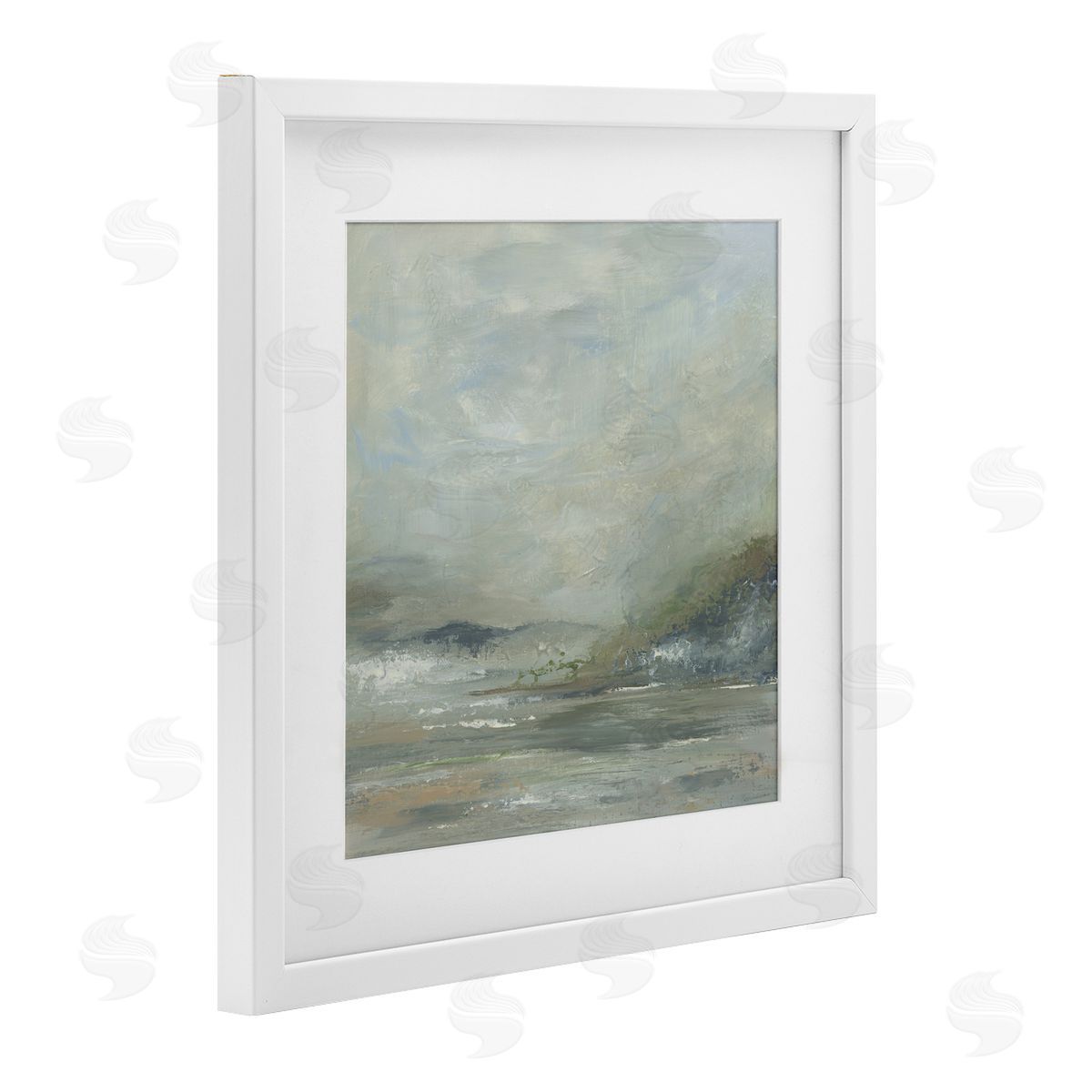 Kristen Dalpiaz Soft Earth Hidden Horizon White Framed Print Under Glass Art