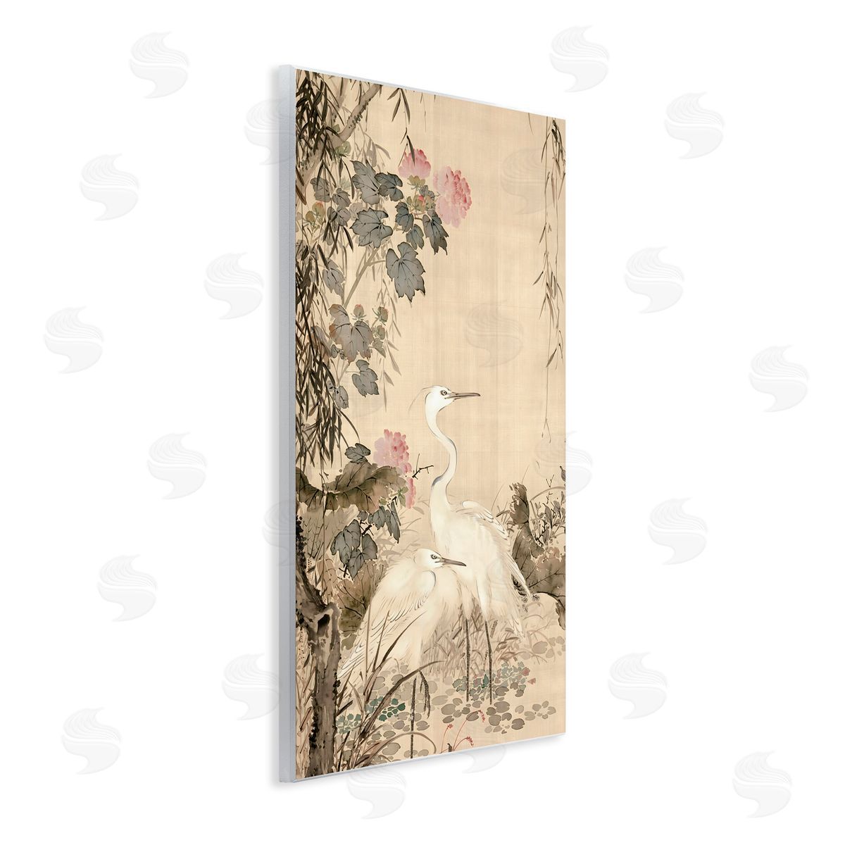 Vintage Hustle Silk And Moonlight Scenery Wall Plaque Art Print