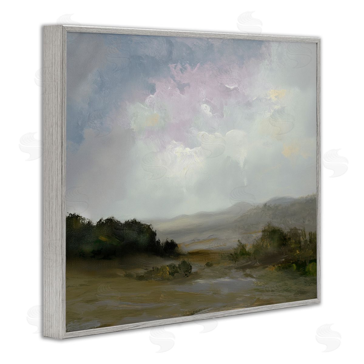 Annabelle Hall Refreshed Quiet Landscape Gray Framed Giclee Art Print