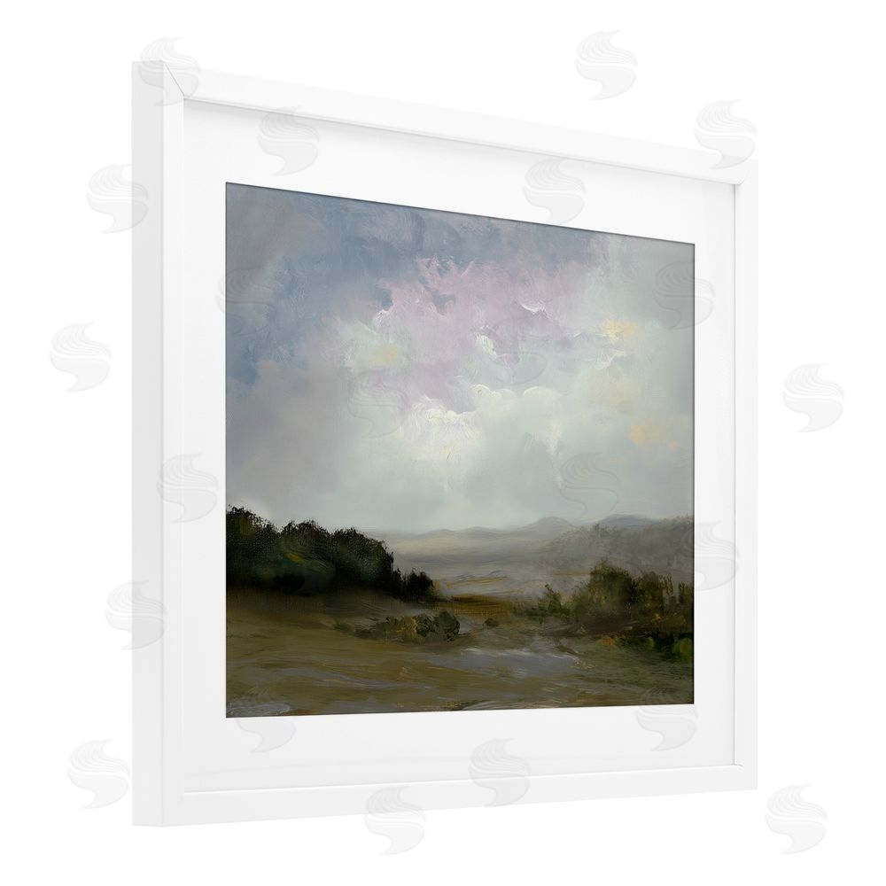 Annabelle Hall Refreshed Quiet Landscape White Framed Print Under Glass Art