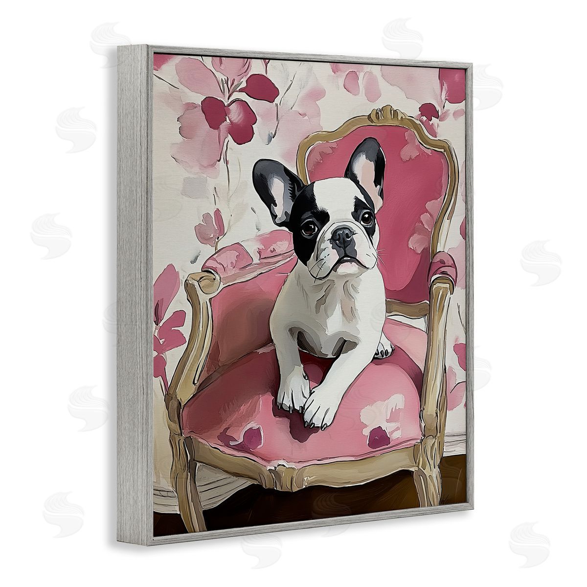 Annabelle Hall Sweetest Dog Perched Gray Framed Giclee Art Print