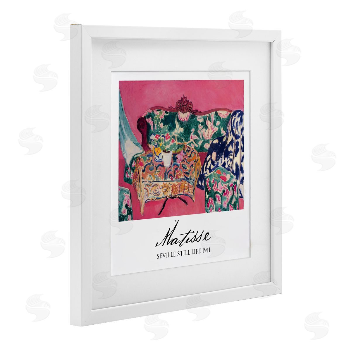 Vintage Hustle Matisse Seville Still Life White Framed Print Under Glass Art