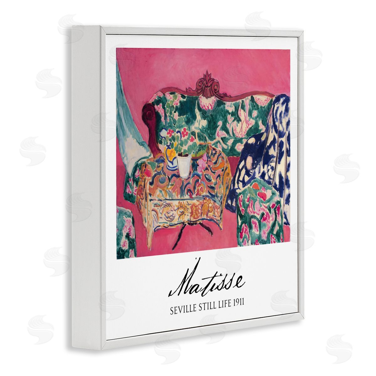 Vintage Hustle Matisse Seville Still Life White Frame Giclee Art Print