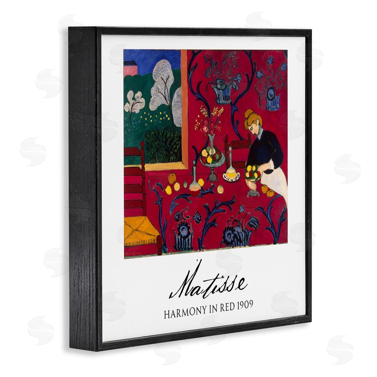 Vintage Hustle Matisse Harmony In Red Black Framed Giclee Art Print