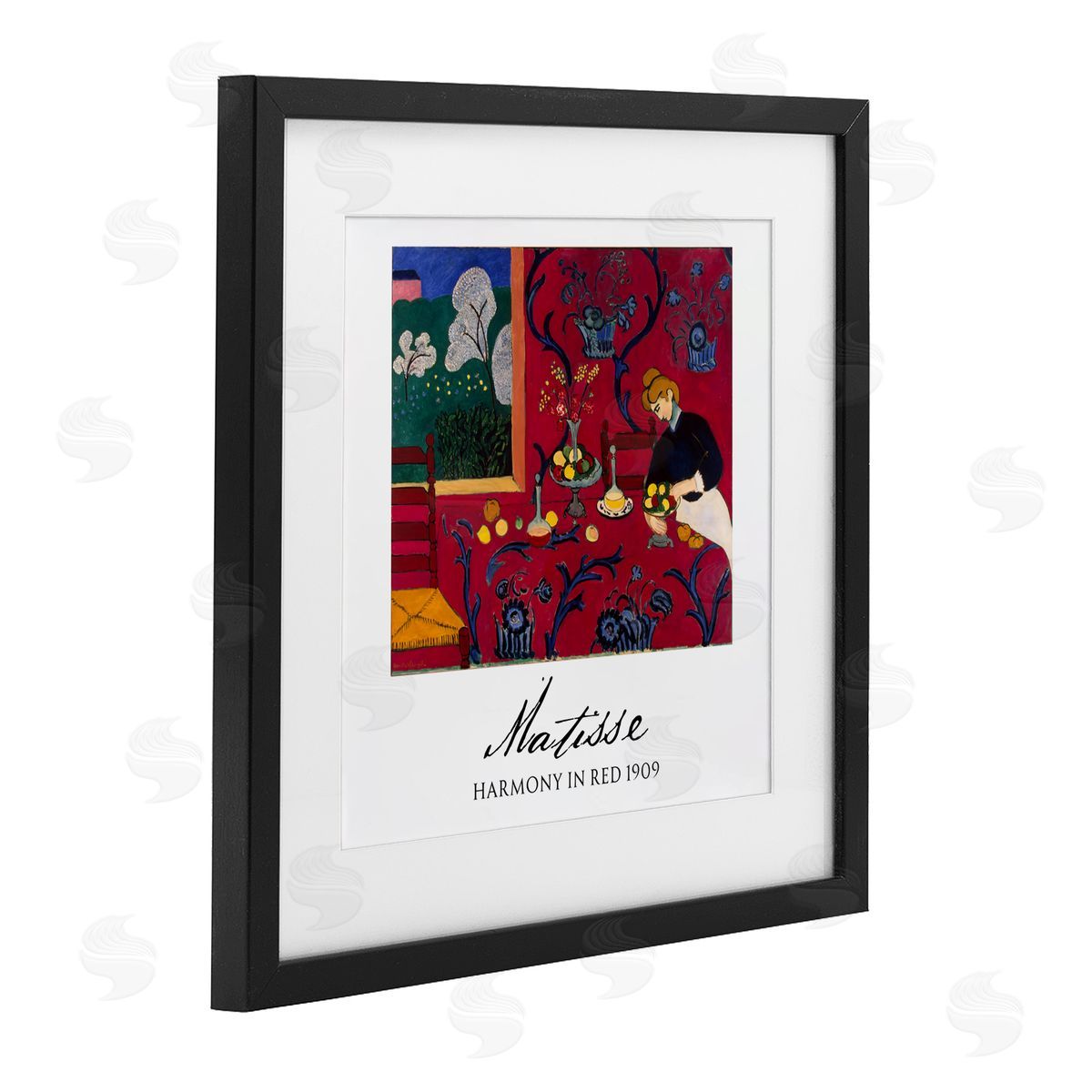 Vintage Hustle Matisse Harmony In Red Black Framed Print Under Glass Art