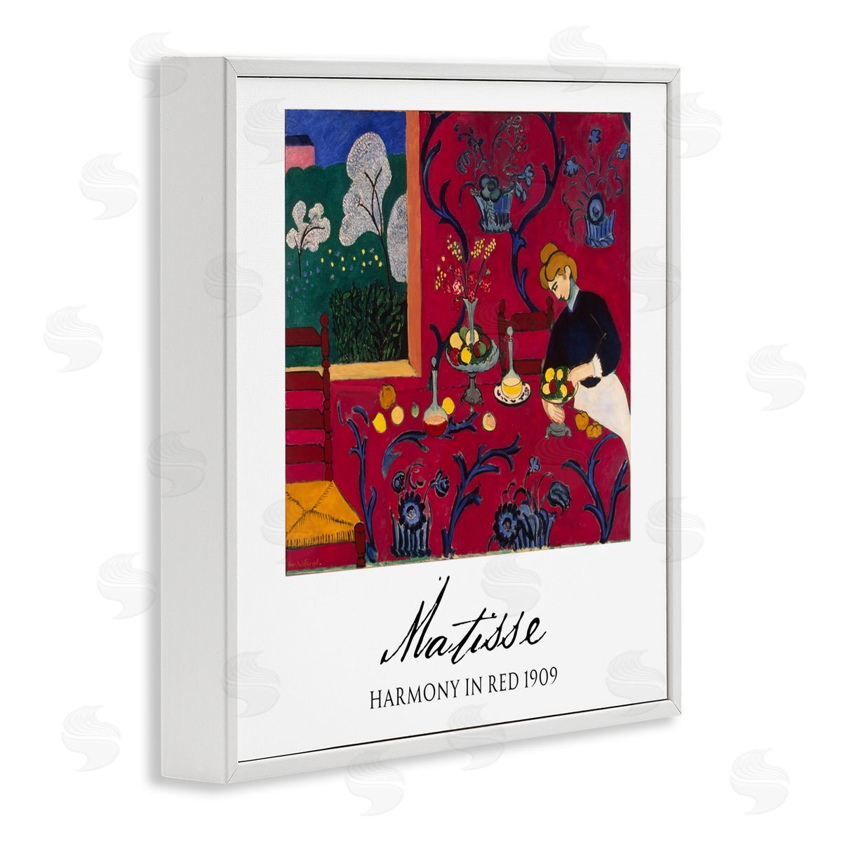 Vintage Hustle Matisse Harmony In Red White Frame Giclee Art Print