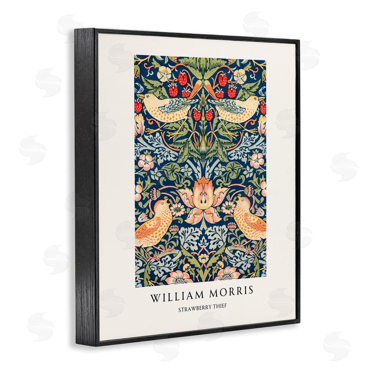 Vintage Hustle William Morris Strawberry Thief Black Framed Giclee Art Print