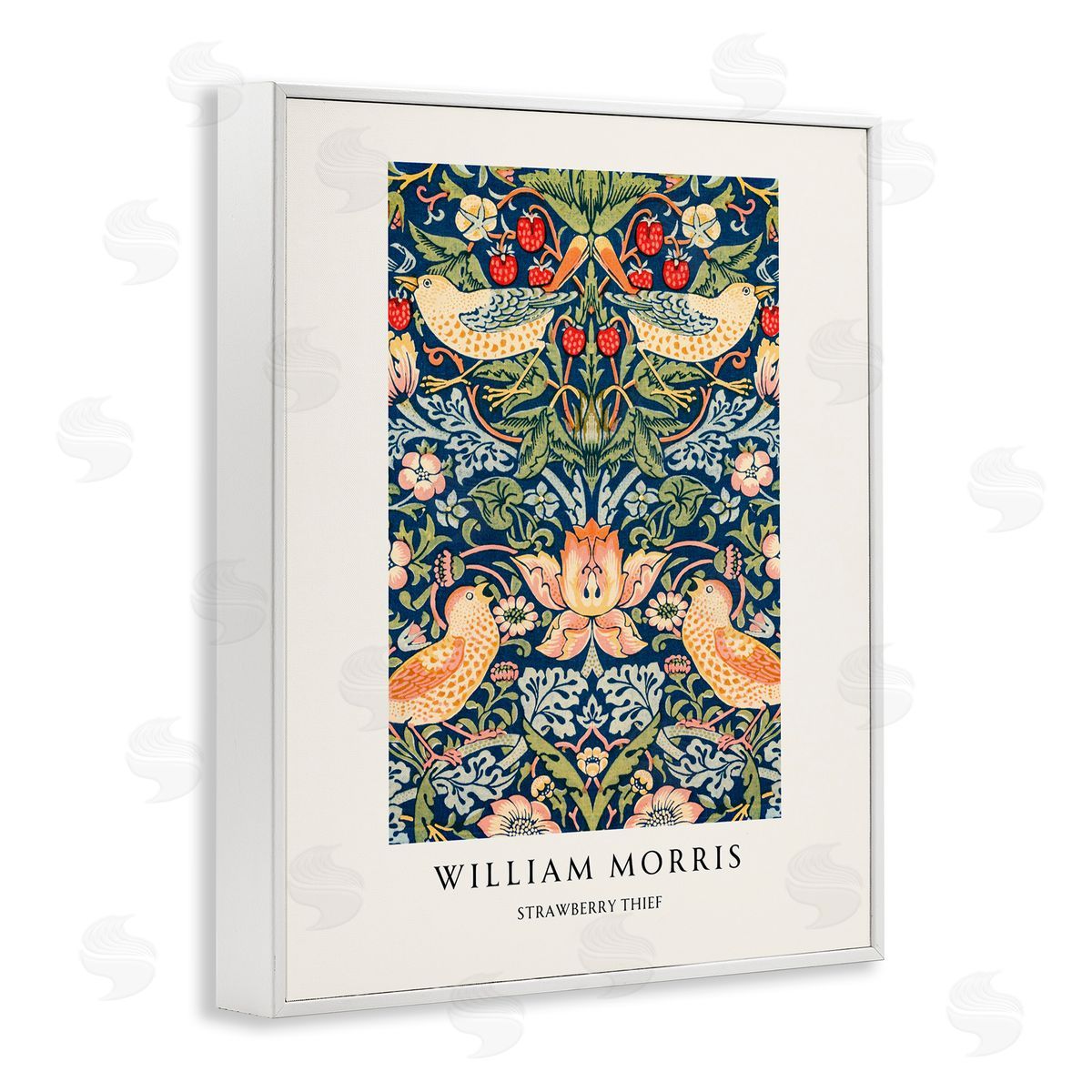 Vintage Hustle William Morris Strawberry Thief White Frame Giclee Art Print