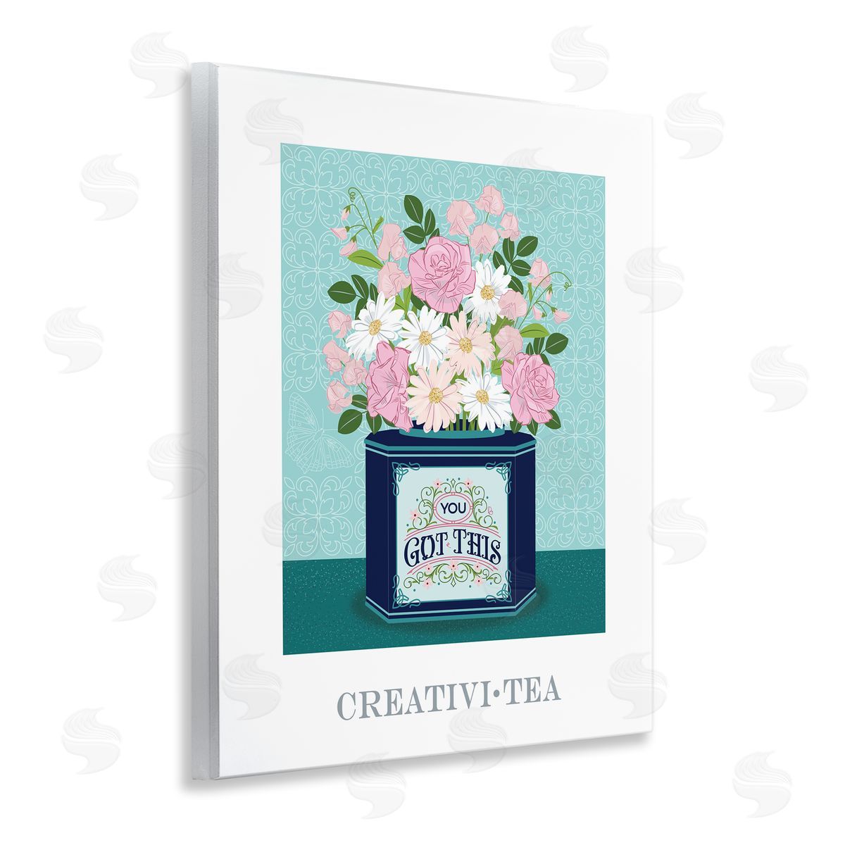 Lara Beeston Creativi-tea with Encouraging Message Wall Plaque Art Print