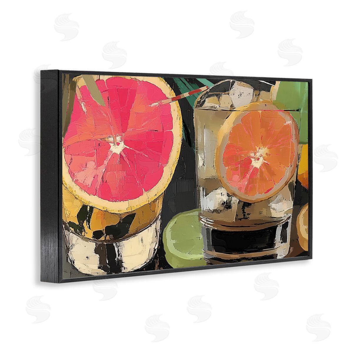 Annabelle Hall Cocktail Hour with Fruit Slices Black Framed Giclee Art Print