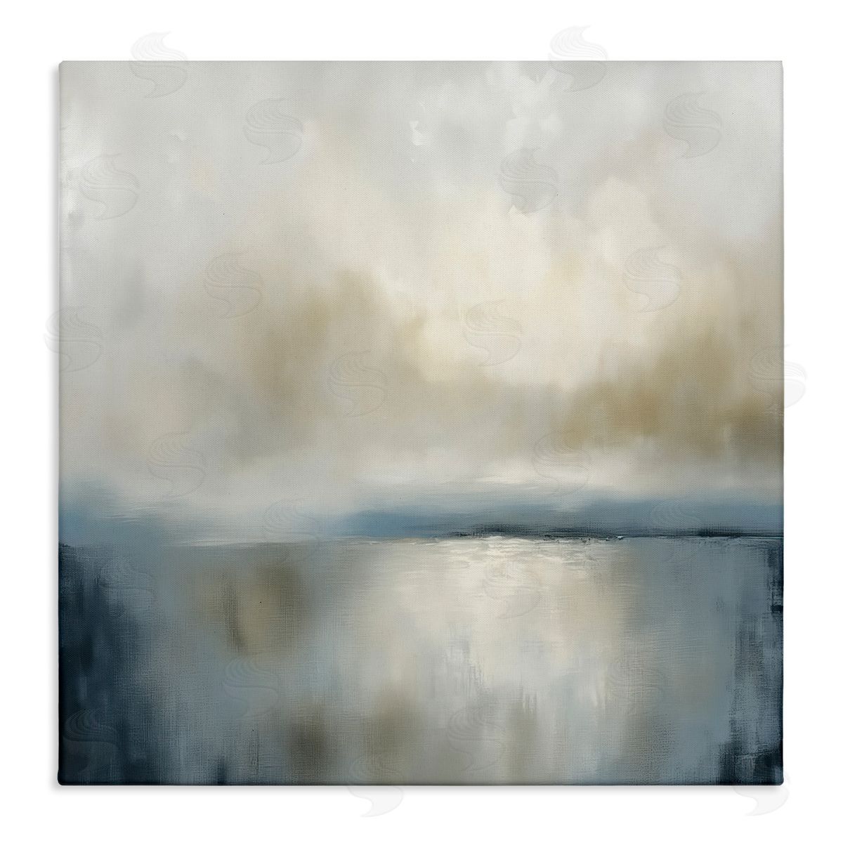 Annabelle Hall Two Times Blue Abstraction Canvas Wall Art Print