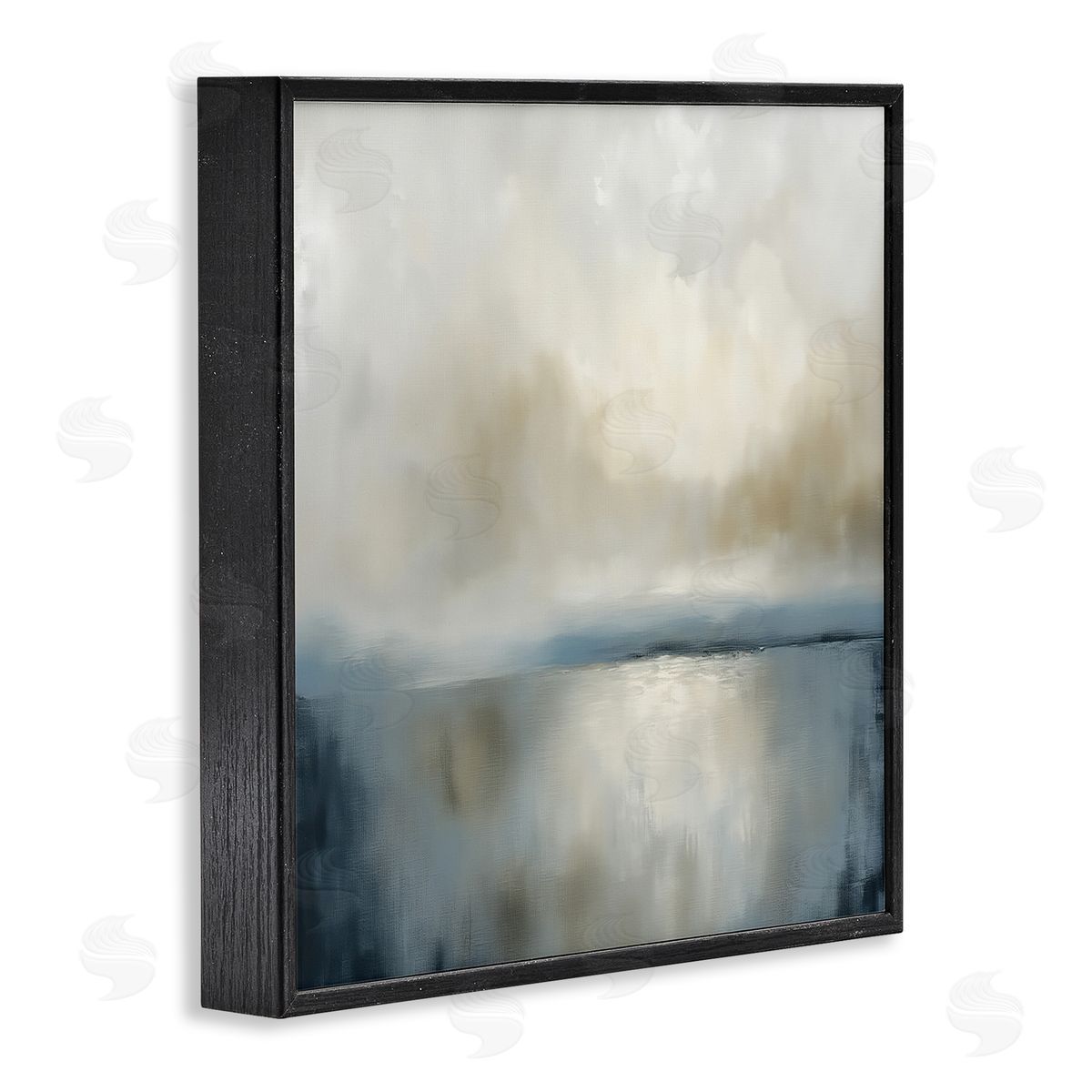 Annabelle Hall Two Times Blue Abstraction Black Framed Giclee Art Print