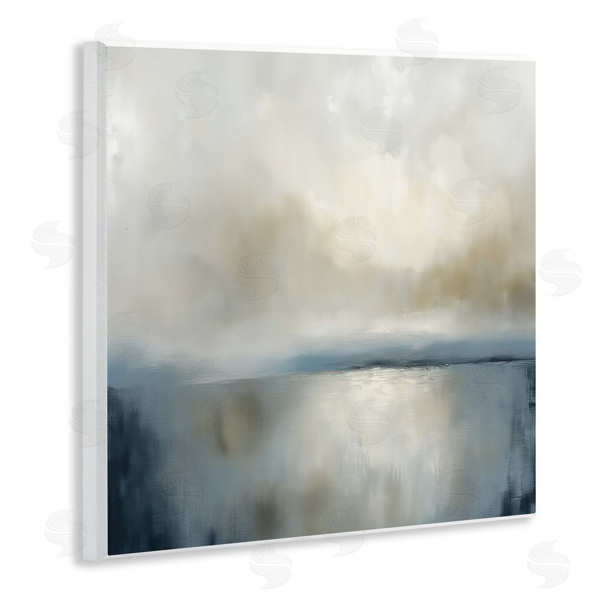 Annabelle Hall Two Times Blue Abstraction Wall Plaque Art Print