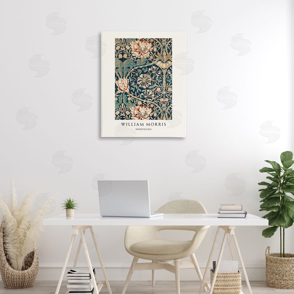 Vintage Hustle William Morris Honeysuckle Pattern Printed Wall Art in Room
