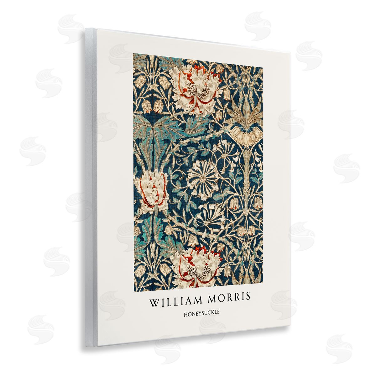 Vintage Hustle William Morris Honeysuckle Pattern Wall Plaque Art Print