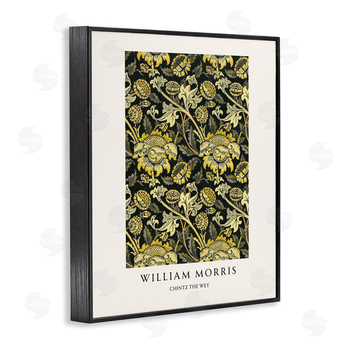 Vintage Hustle William Morris Chintz The Wey Black Framed Giclee Art Print