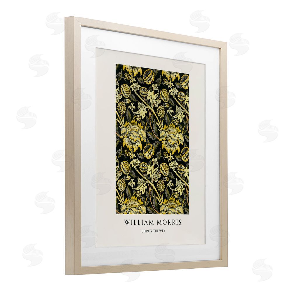 Vintage Hustle William Morris Chintz The Wey Birch Framed Print Under Glass Art