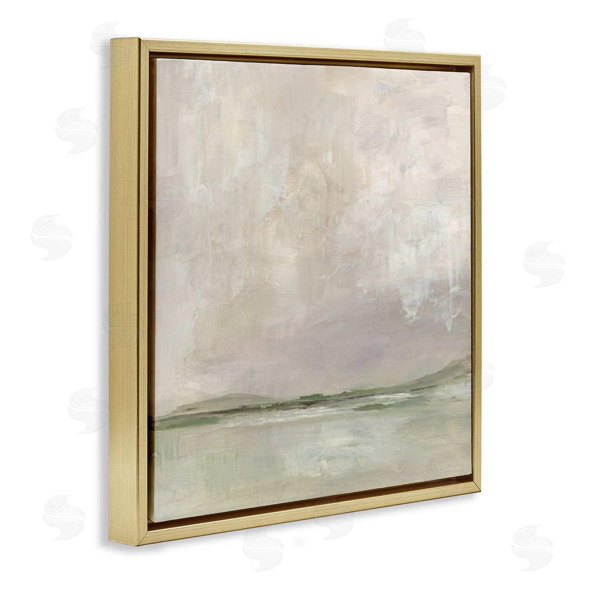 Kristen Dalpiaz A Wash Of Colors Neutrals Gold Floating Frame Canvas Art Print