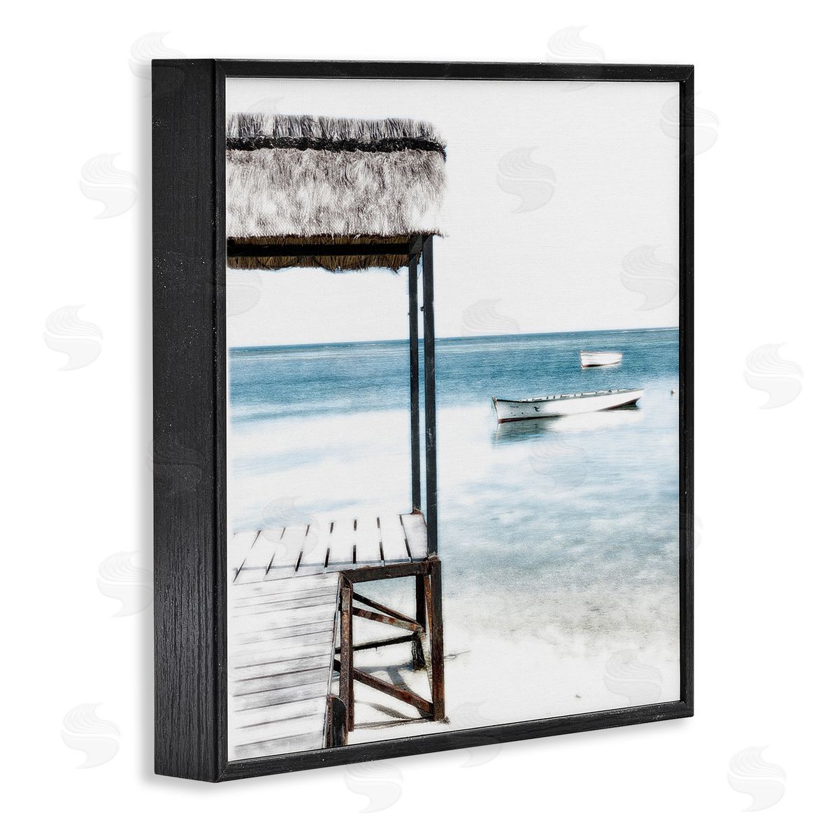 Noah Bay Calm Waters Beach Coast Black Framed Giclee Art Print