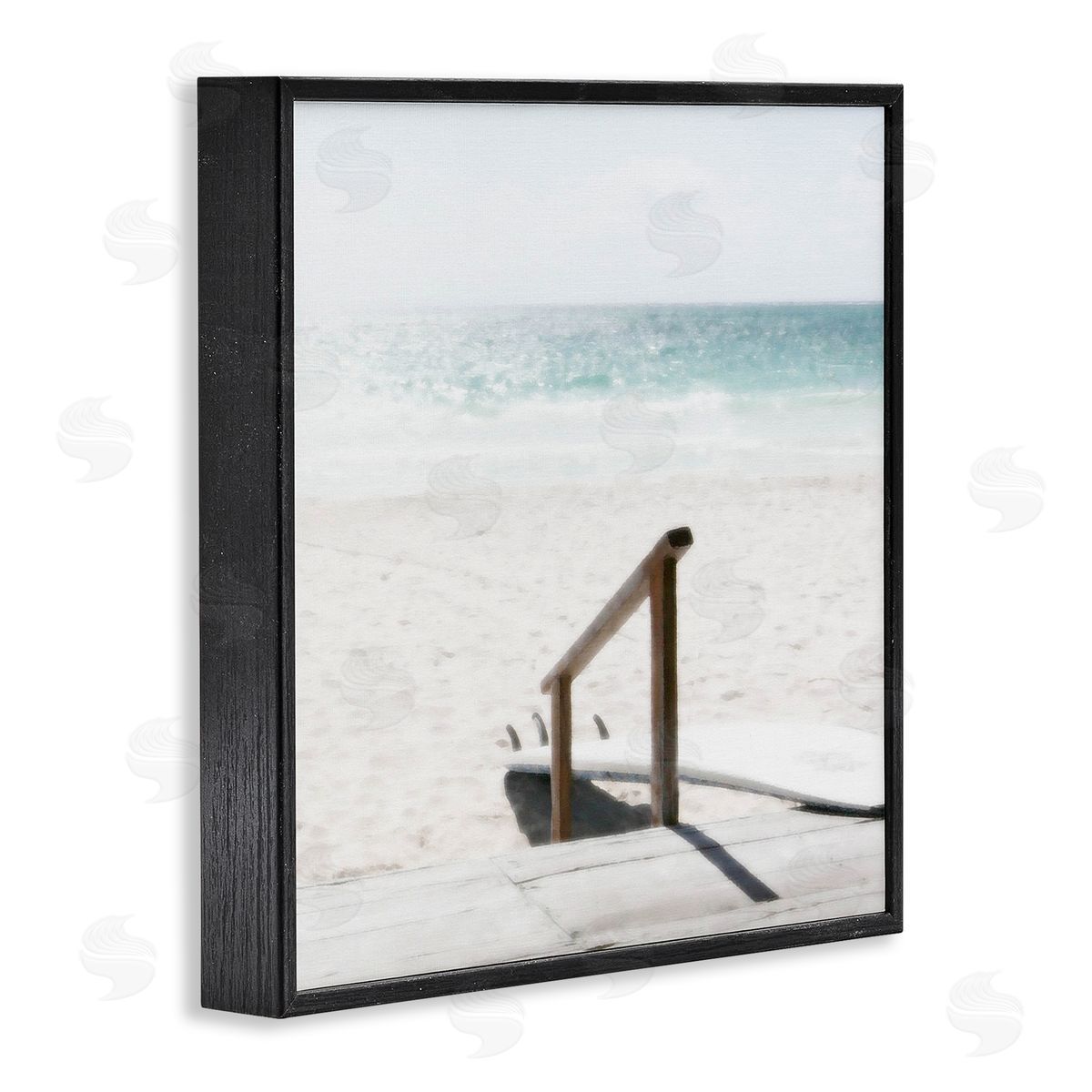Noah Bay Resting Board Beach Coast Black Framed Giclee Art Print