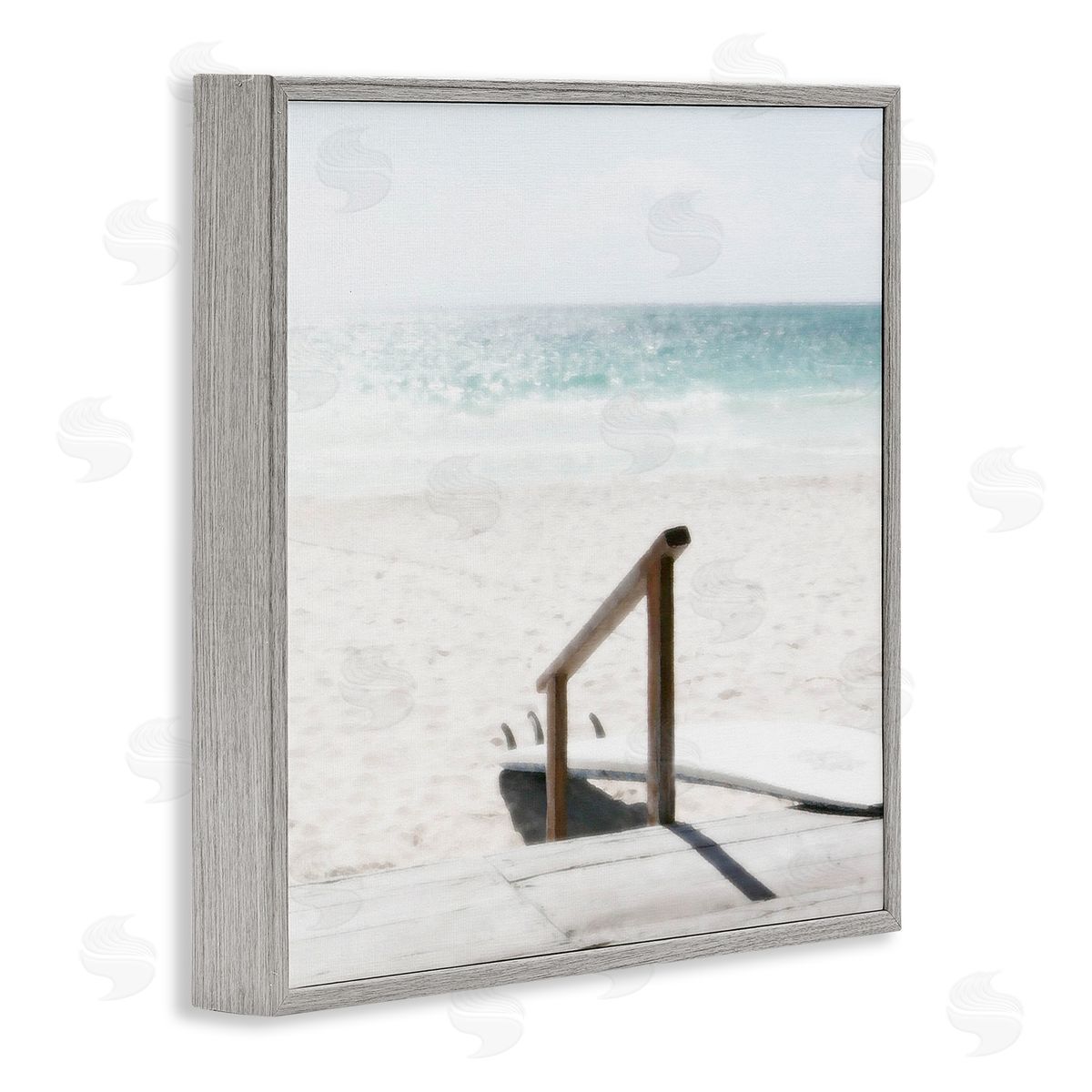 Noah Bay Resting Board Beach Coast Gray Framed Giclee Art Print