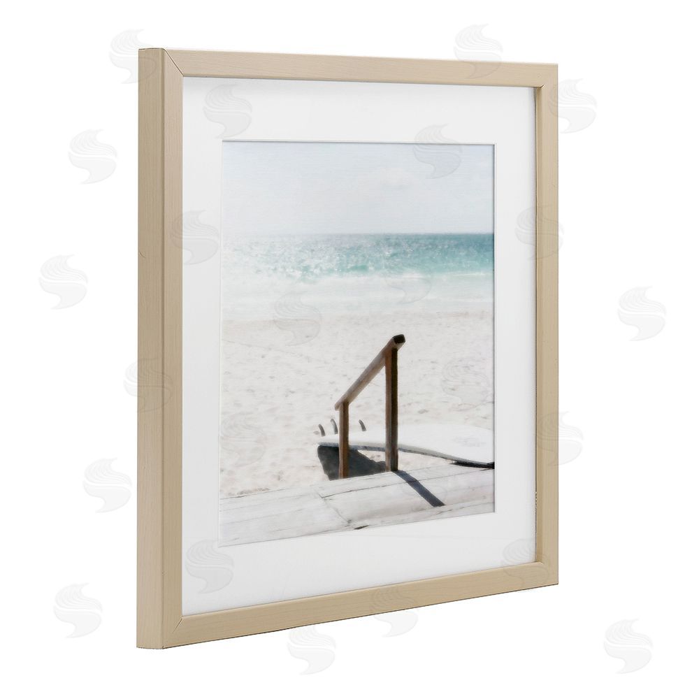 Noah Bay Resting Board Beach Coast Birch Framed Print Under Glass Art
