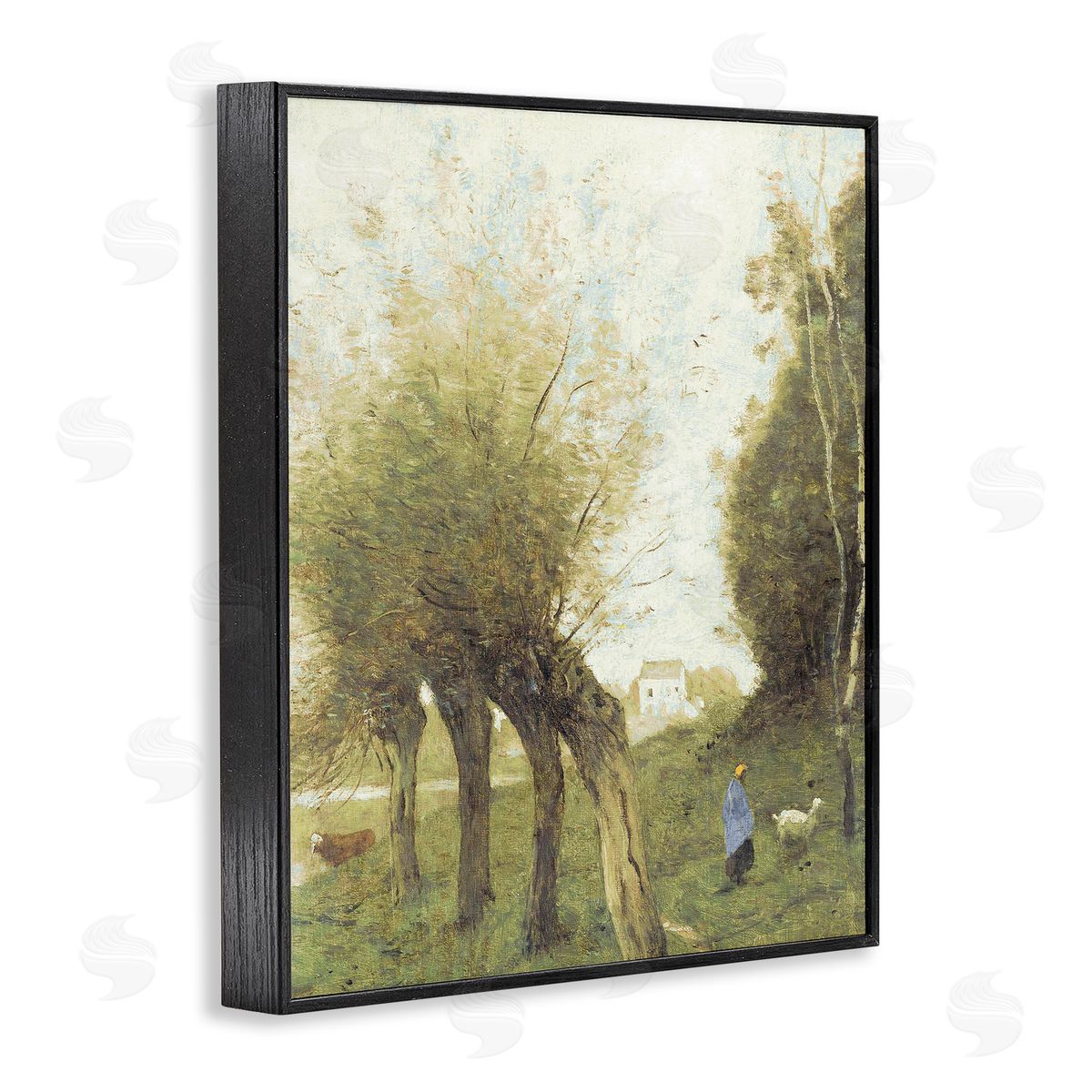Leah Straatsma Vintage Walk With Animals Black Framed Giclee Art Print