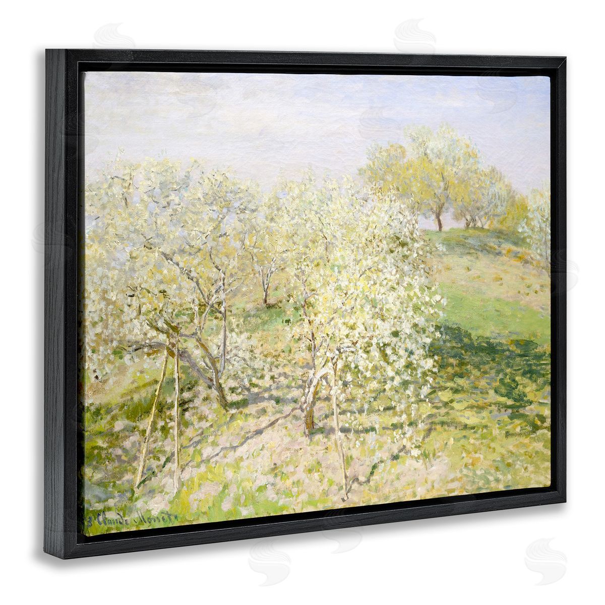 Leah Straatsma Vintage Apple Orchard Black Floating Frame Canvas Wall Art Print