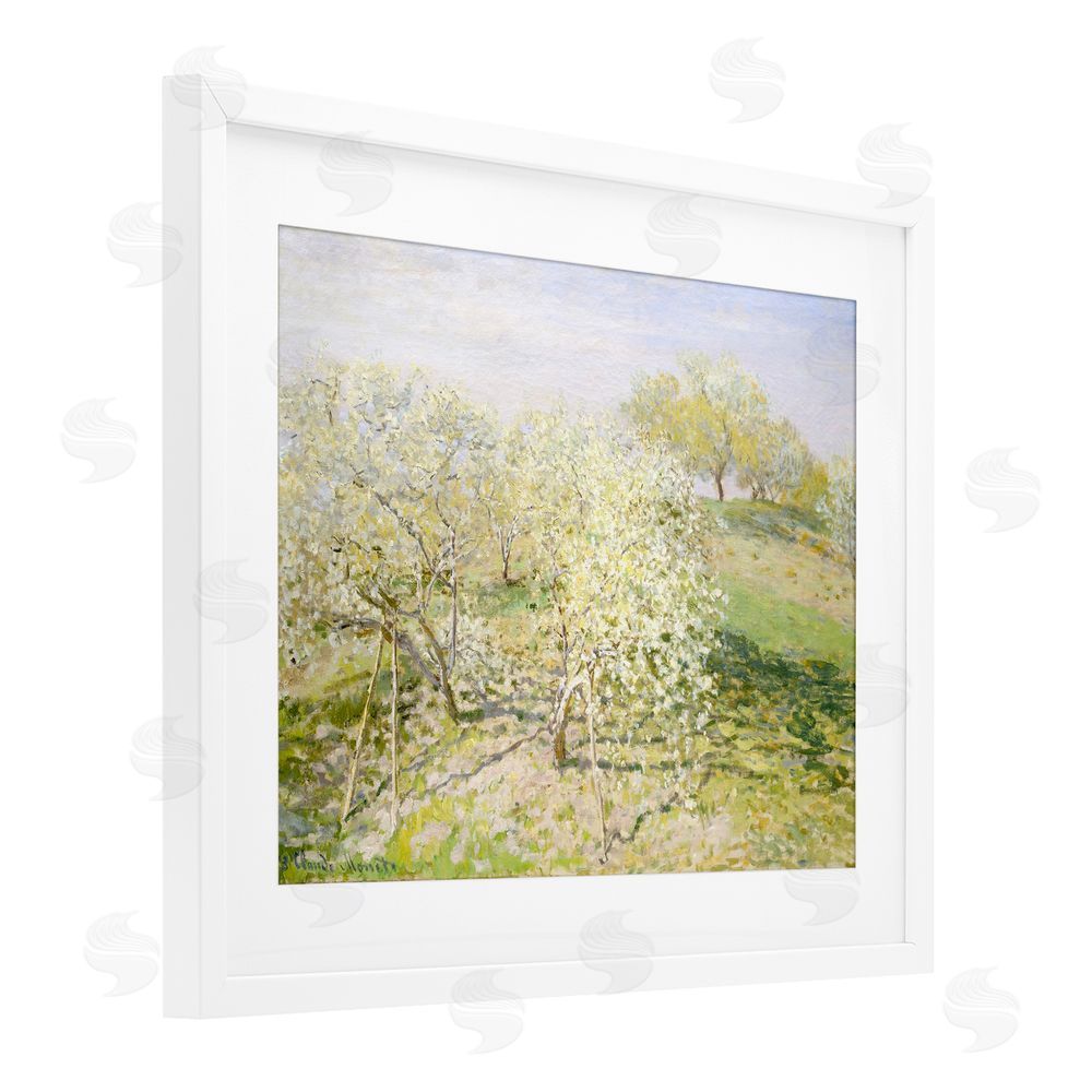 Leah Straatsma Vintage Apple Orchard White Framed Print Under Glass Art