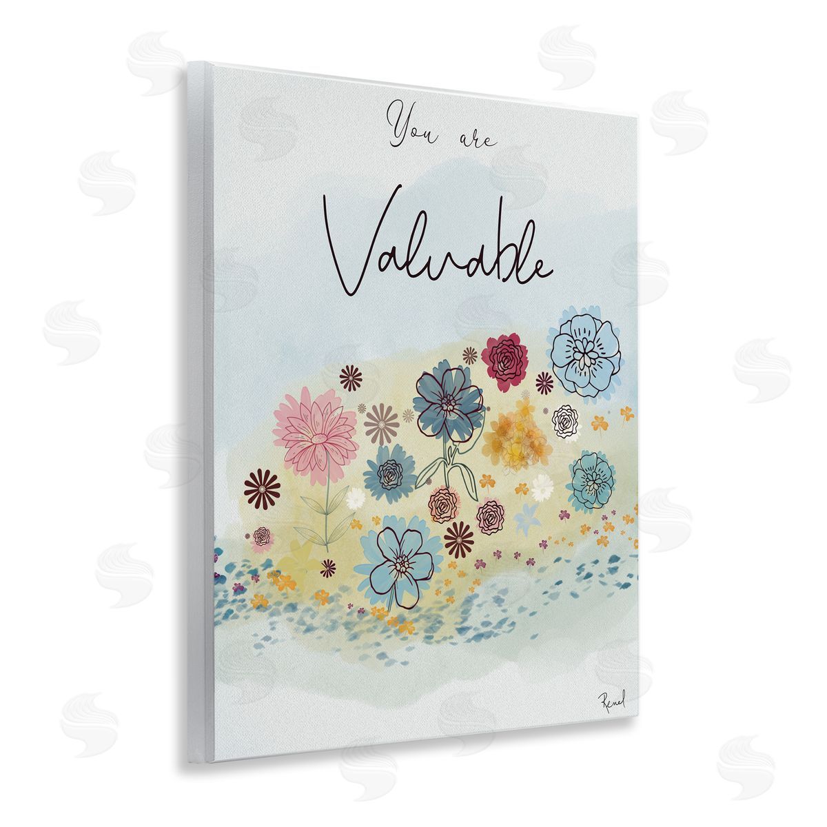 Renel Peters You Are Valuable Modern Blooms Wall Plaque Art Print