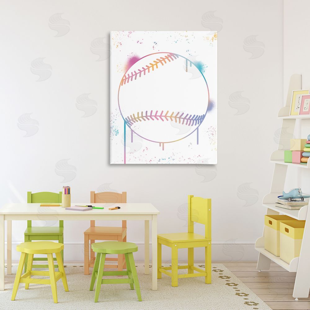 Marcus Prime Graffiti Baseball Drip Printed Wall Art in Room