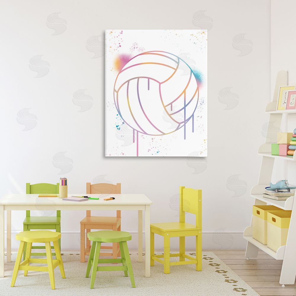 Marcus Prime Graffiti Volleyball Drip Printed Wall Art in Room